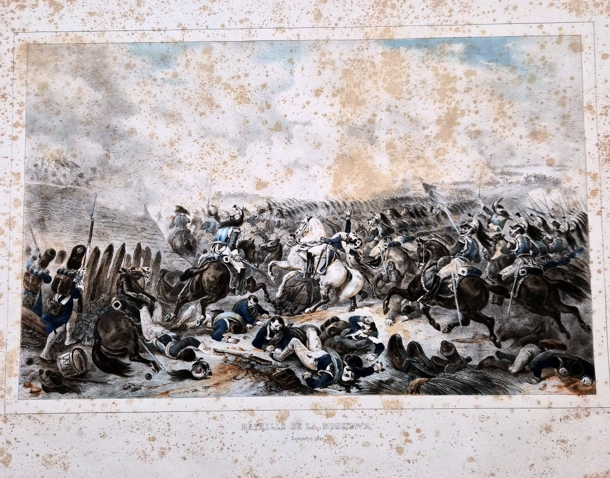 Four Original  Watercolor Colored Lithographs, First Quarter Of The 19th Century-photo-2