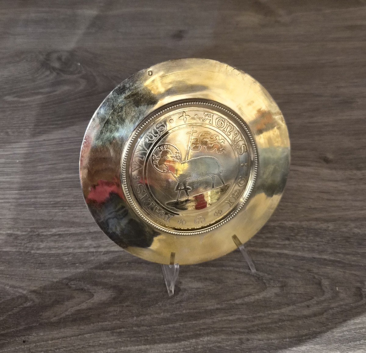 Patène d'autel en argent « Agnus Dei »-photo-4