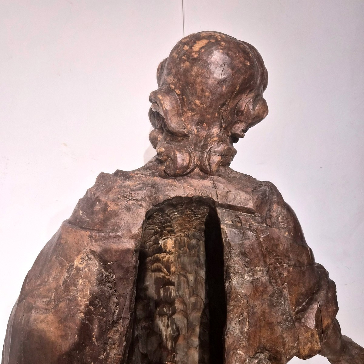 Évangéliste, sculpture en bois, début du XVIIe siècle,grandeur nature-photo-2
