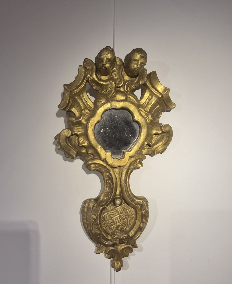 Pair Of Gilded Wooden Roman Baroque Monstrances-photo-2