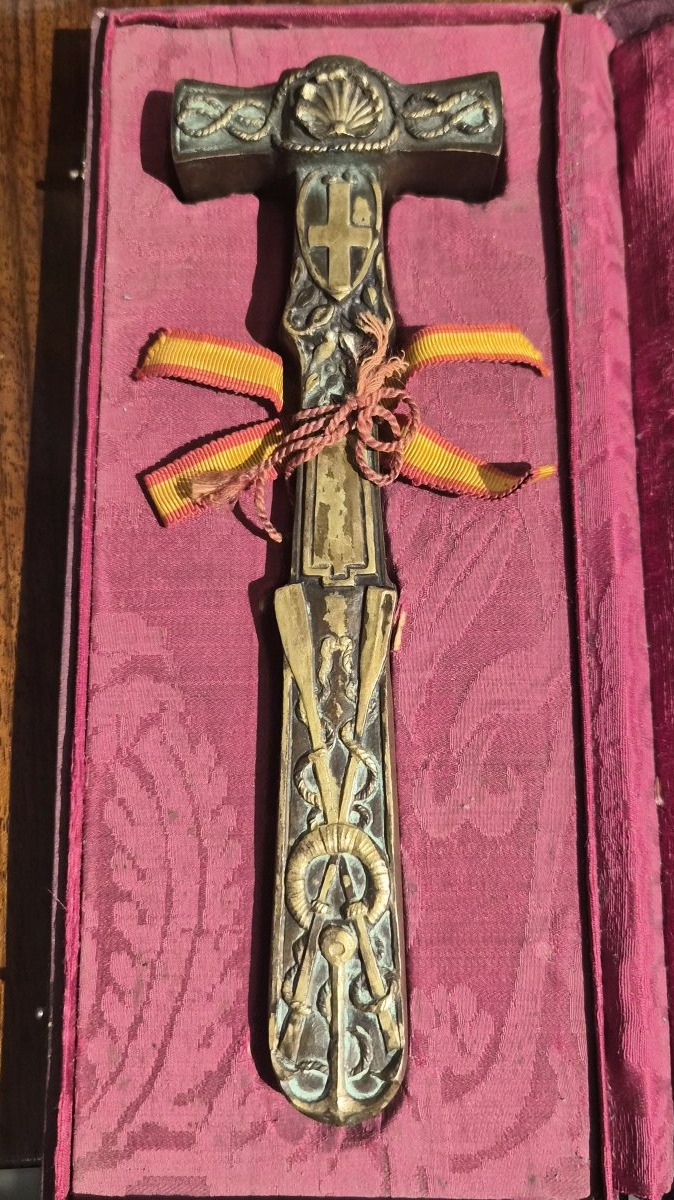 Maillet de cérémonie ou commémoratif en bronze-photo-4