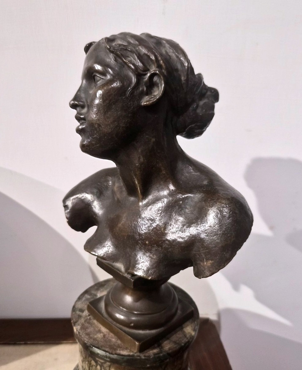 Sculpture originale en bronze à patine du célèbre sculpteur Vincenzo Gemito (Naples 1852-1929).-photo-2