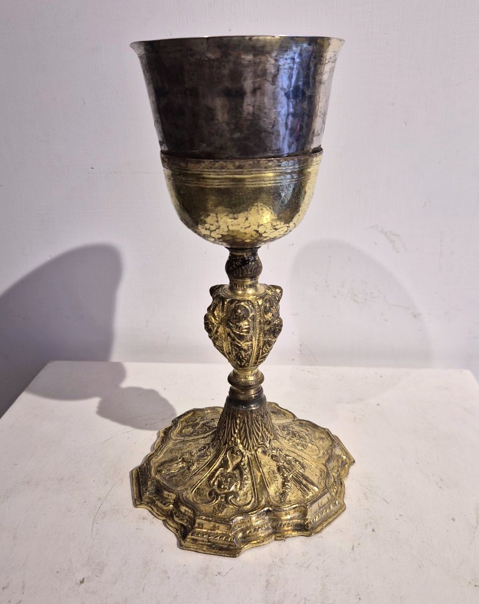 Calice romain (Renaissance/Baroque) en cuivre doré et argent
