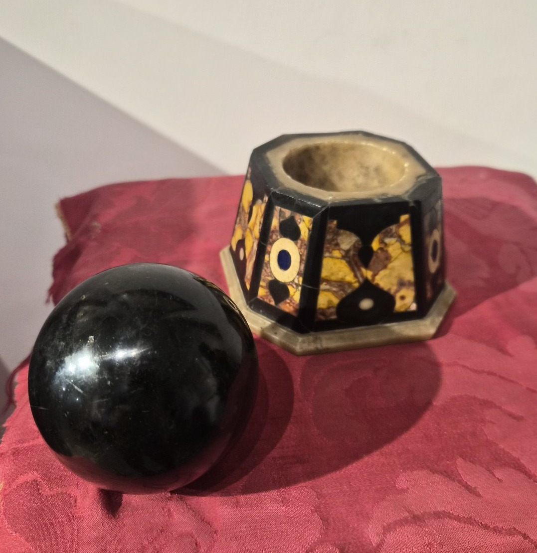 Object From A Wunderkammer (chamber Of Wonders And Curiosities) Made Of Polychrome Marble.-photo-4