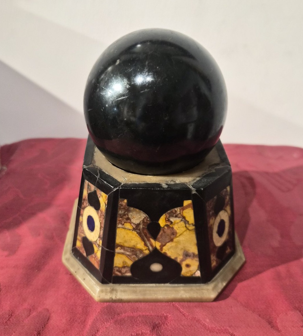 Object From A Wunderkammer (chamber Of Wonders And Curiosities) Made Of Polychrome Marble.-photo-4