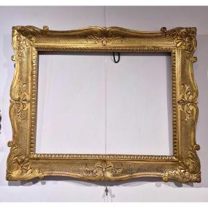 Cadre napolitain en bois doré (cabaret)