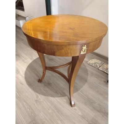 Round Table Walnut Empire