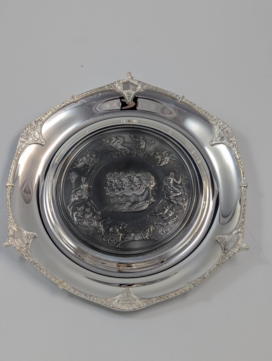 Rare Médaille Commémorative En Argent De La Bataille De Waterloo En édition Limitée (1 Sur 150)-photo-8