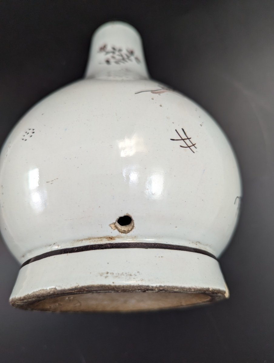 Vase En Faïence étain-glacé De Delft Antique, Milieu Du 18ème Siècle-photo-3