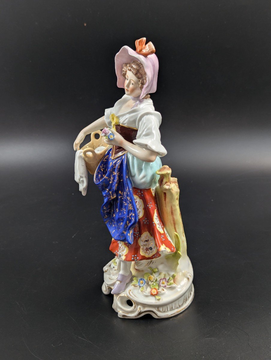 Chelsea Porcelain Figurine Of Laundry Woman, C. 1752-1756-photo-2