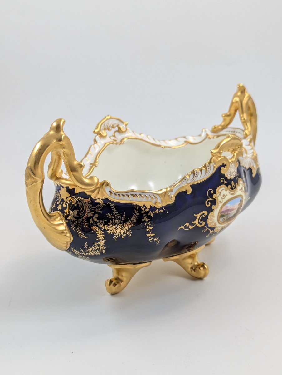 Antique Coalport Porcelain Vase Hampton Boat By Coalport, C.1891.-photo-2