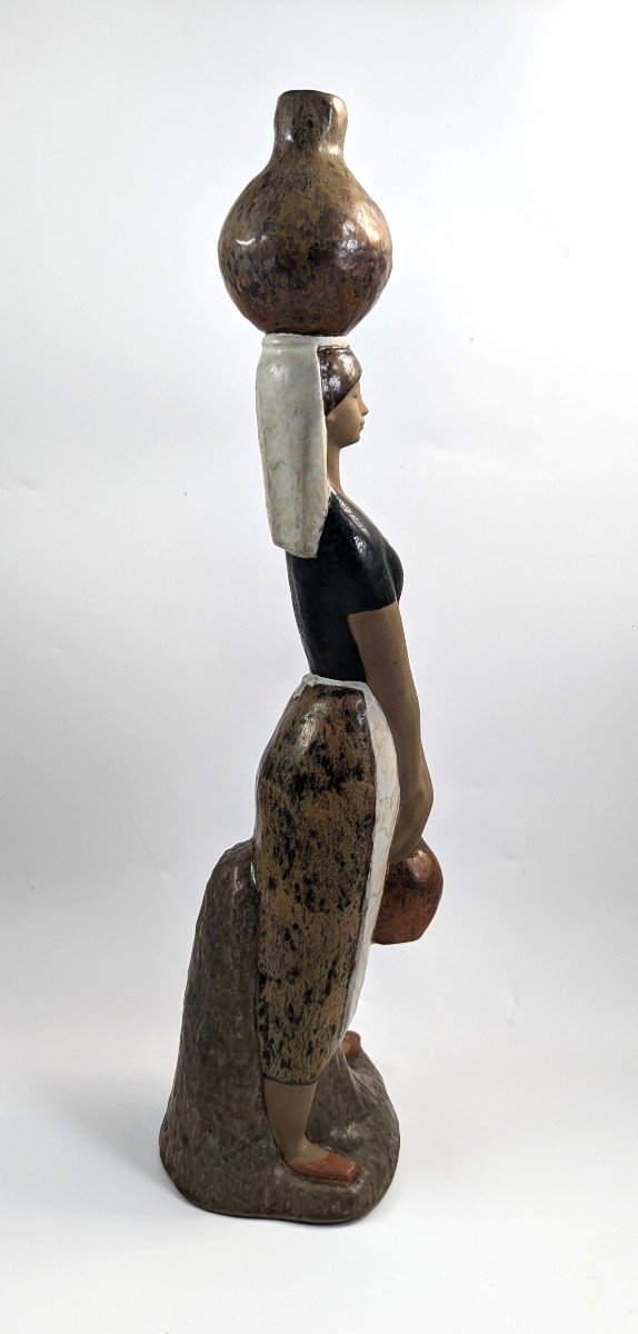 Girl To The Fountain, Lladró,large Figure C. 1975-photo-1
