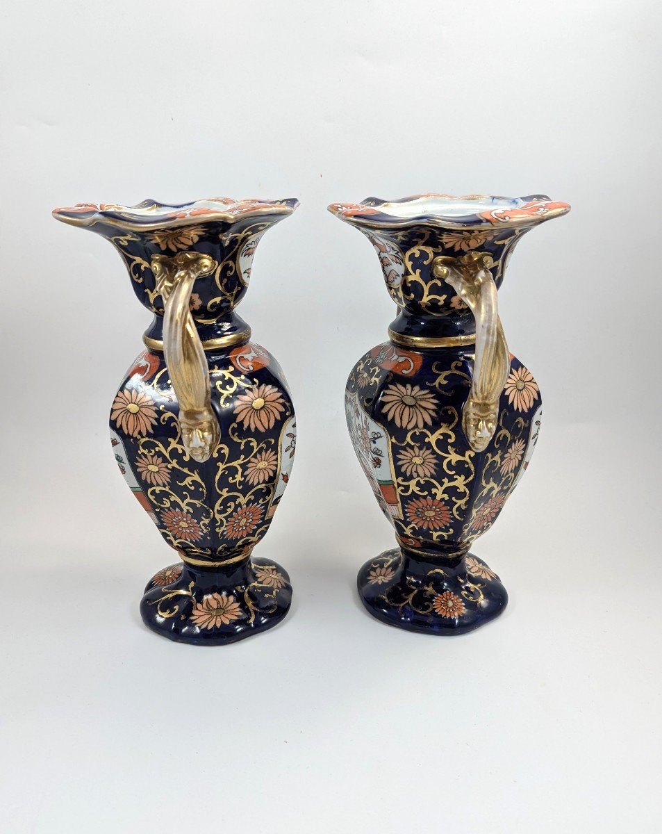Rare Mason Ironstone Vases, Circa 1830-photo-1