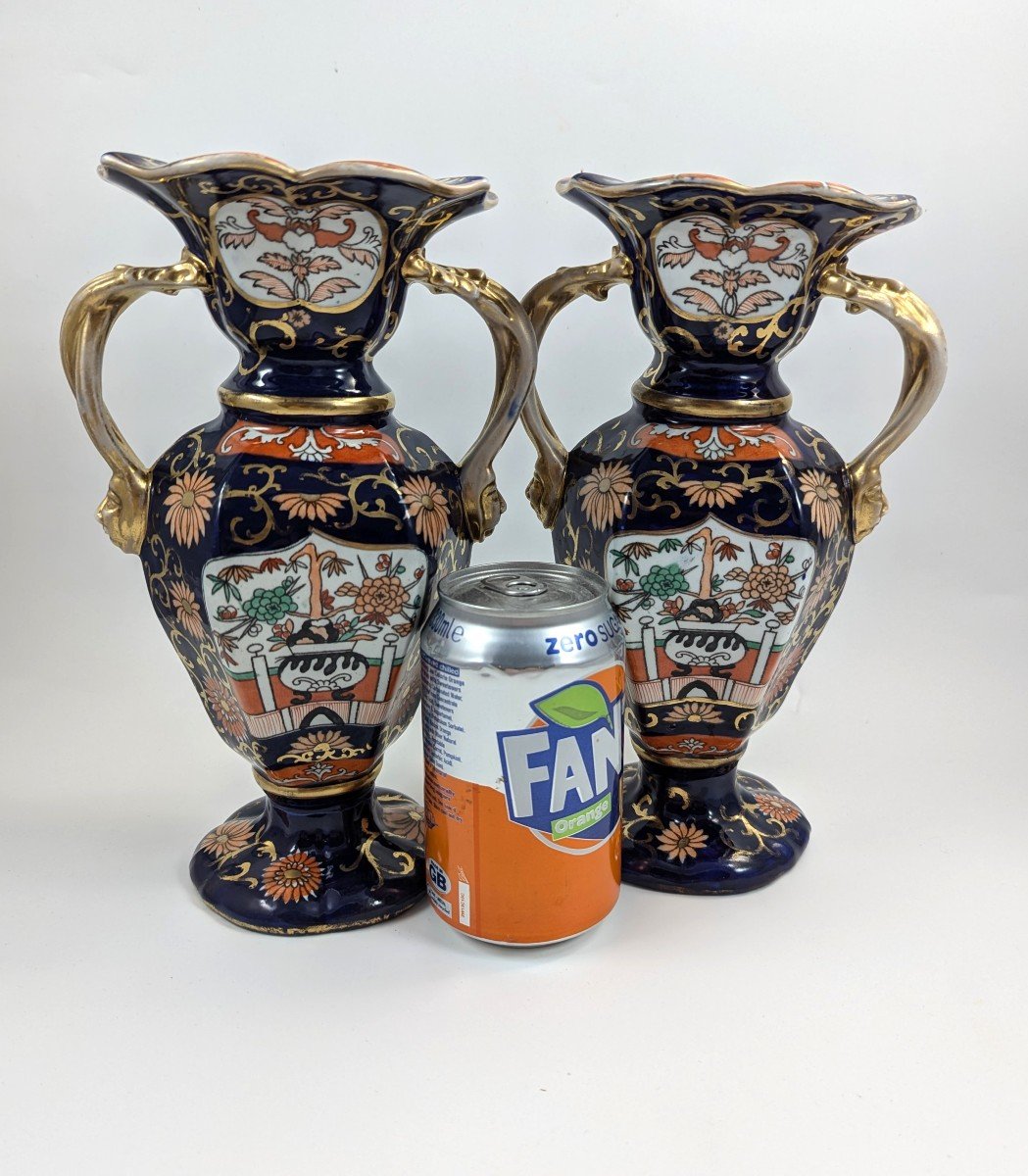 Rare Mason Ironstone Vases, Circa 1830-photo-3