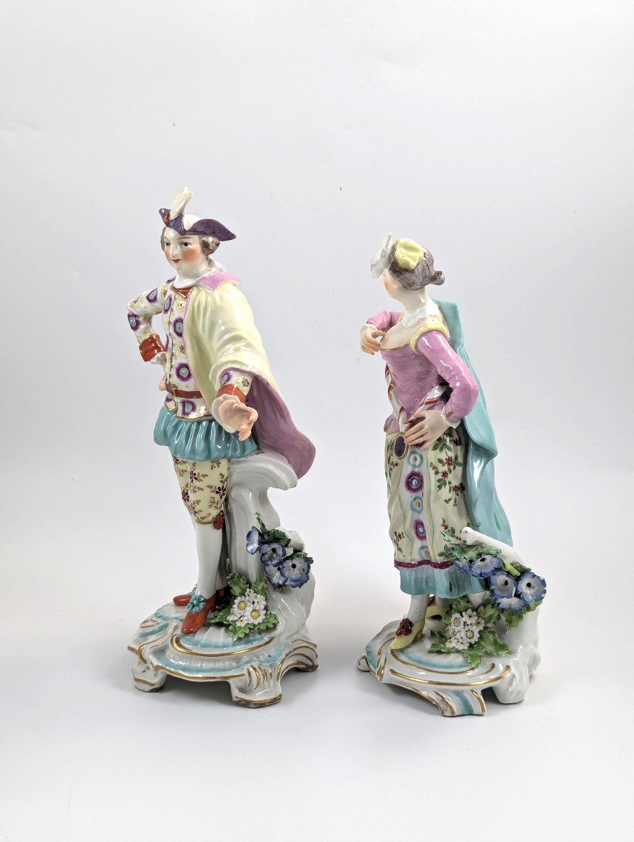 Figurines En Porcelaine De Derby Représentant Des "danseurs Du Ranelagh", Vers 1760-65. Rare.-photo-2