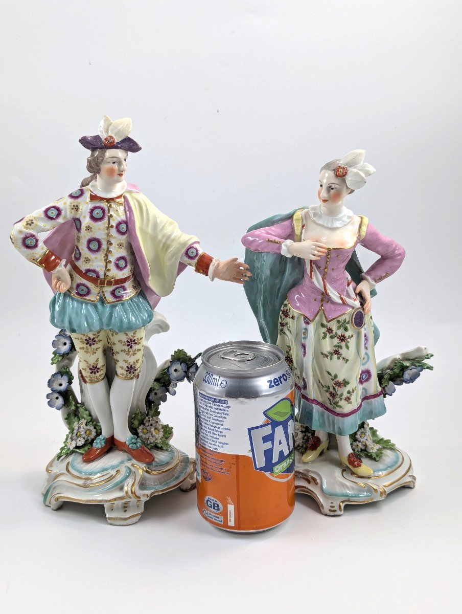 Figurines En Porcelaine De Derby Représentant Des "danseurs Du Ranelagh", Vers 1760-65. Rare.-photo-4