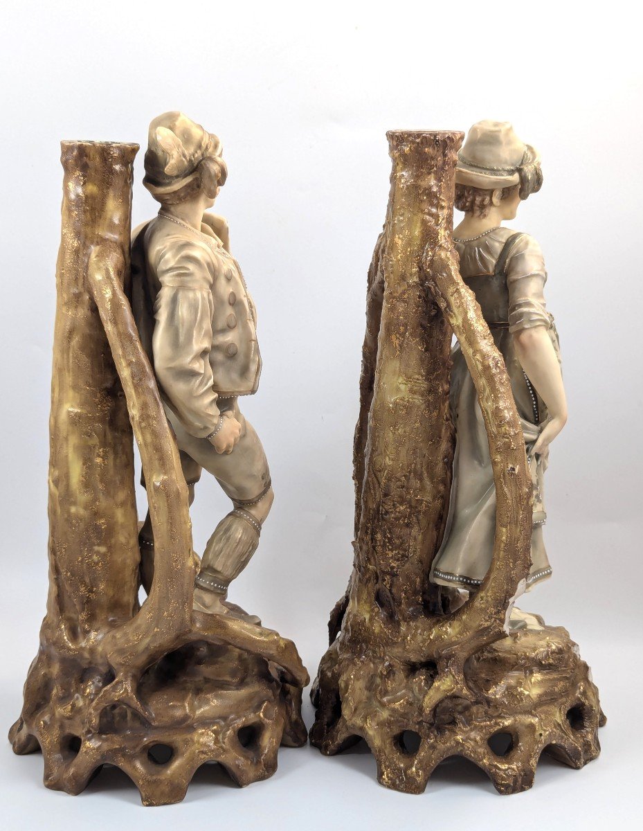 Figurines Anciennes En Porcelaine, école De Bohême, 19e Siècle-photo-4