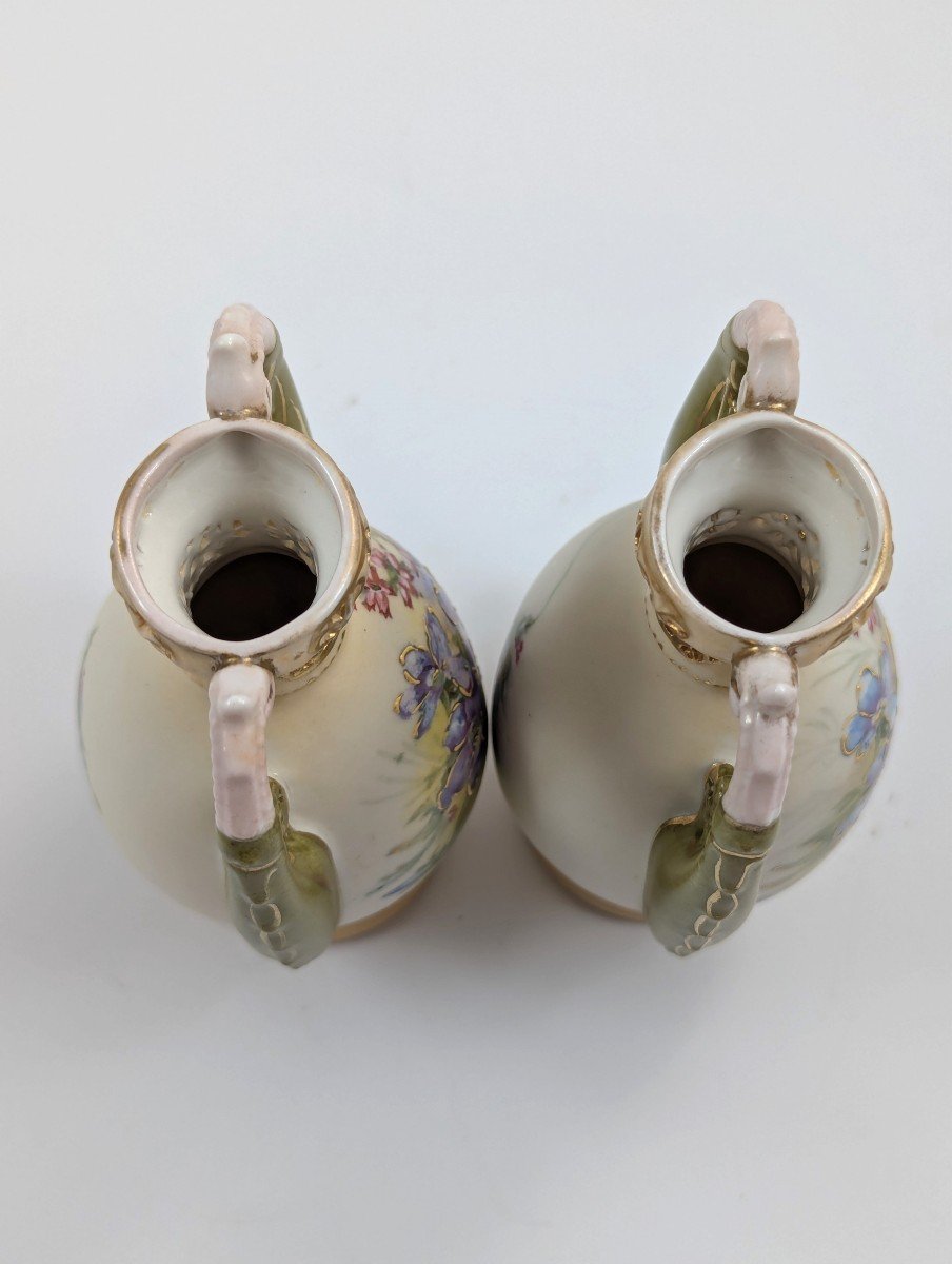 Antique Porcelain Vases From Alexandra Porcelain Works Ernst Wahliss, Circa 1905-photo-3