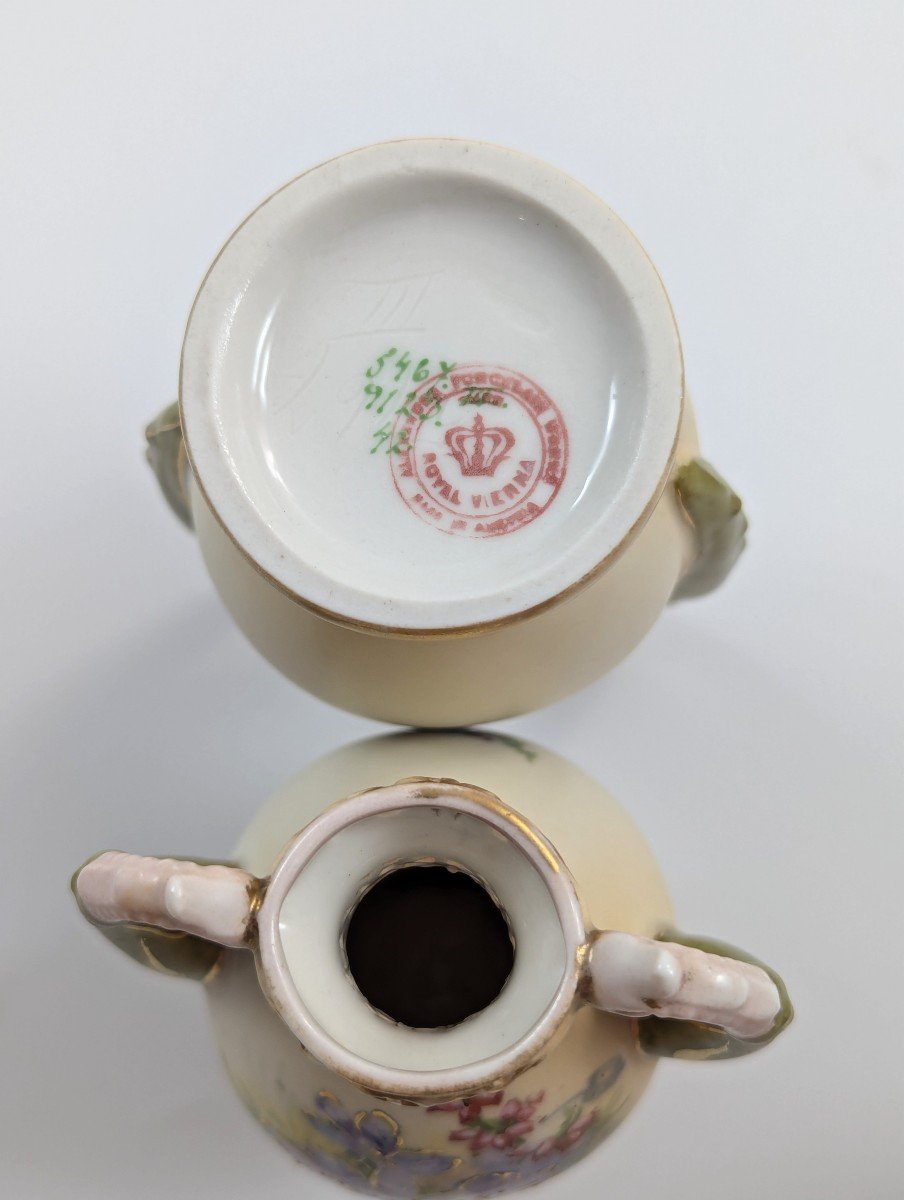 Antique Porcelain Vases From Alexandra Porcelain Works Ernst Wahliss, Circa 1905-photo-5