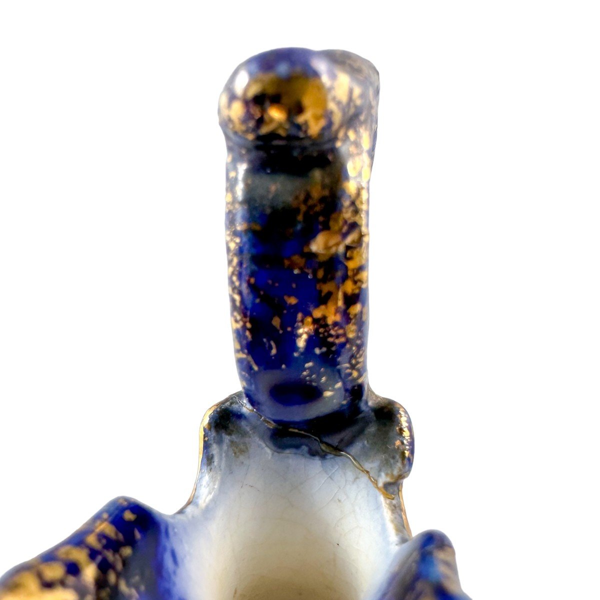Pichet / Aiguière En Porcelaine Bleu Cobalt En Forme d'Amphore Art Nouveau Par Barkers And Kent-photo-8