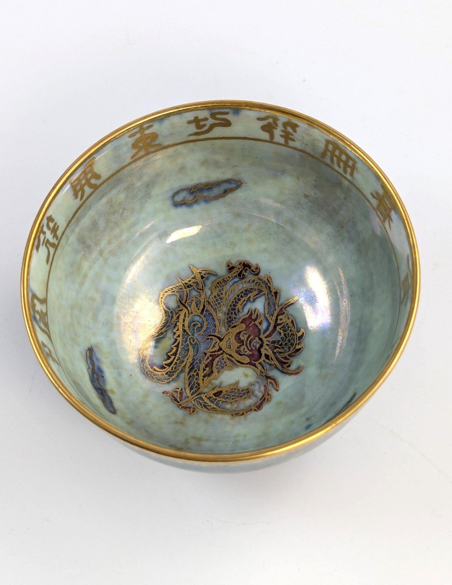 Coupe à Lustre Dragon Vert De Wedgwood, Daisy Makeig-jones, Années 1920-photo-4