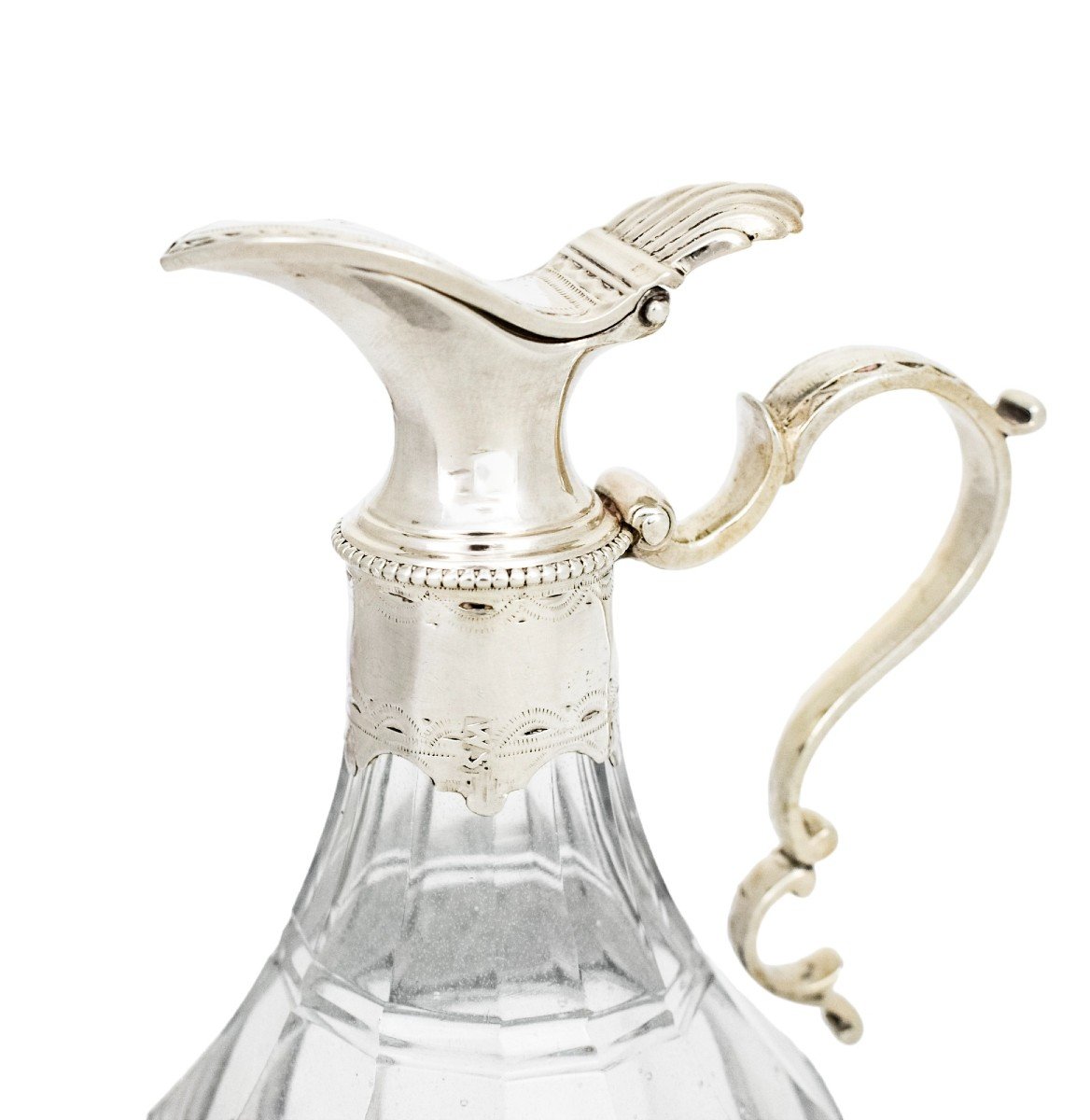 Carafe à Liqueur En Argent De George III Avec Armoiries De Griffon-photo-1