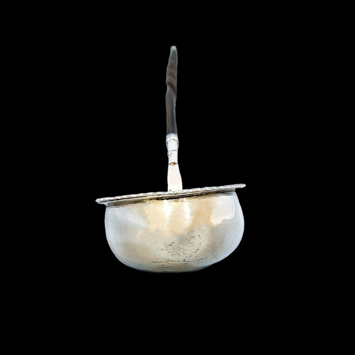 Antique Sterling Silver Georgian Toddy / Punch Ladle With Twist Handle-photo-1