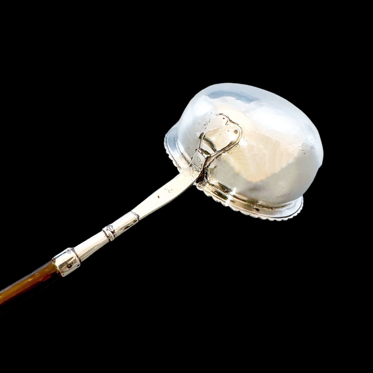 Antique Sterling Silver Georgian Toddy / Punch Ladle With Twist Handle-photo-7