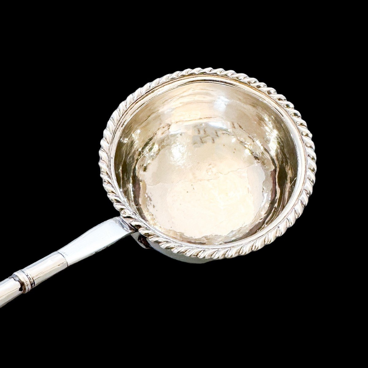Antique Sterling Silver Georgian Toddy / Punch Ladle With Twist Handle-photo-8