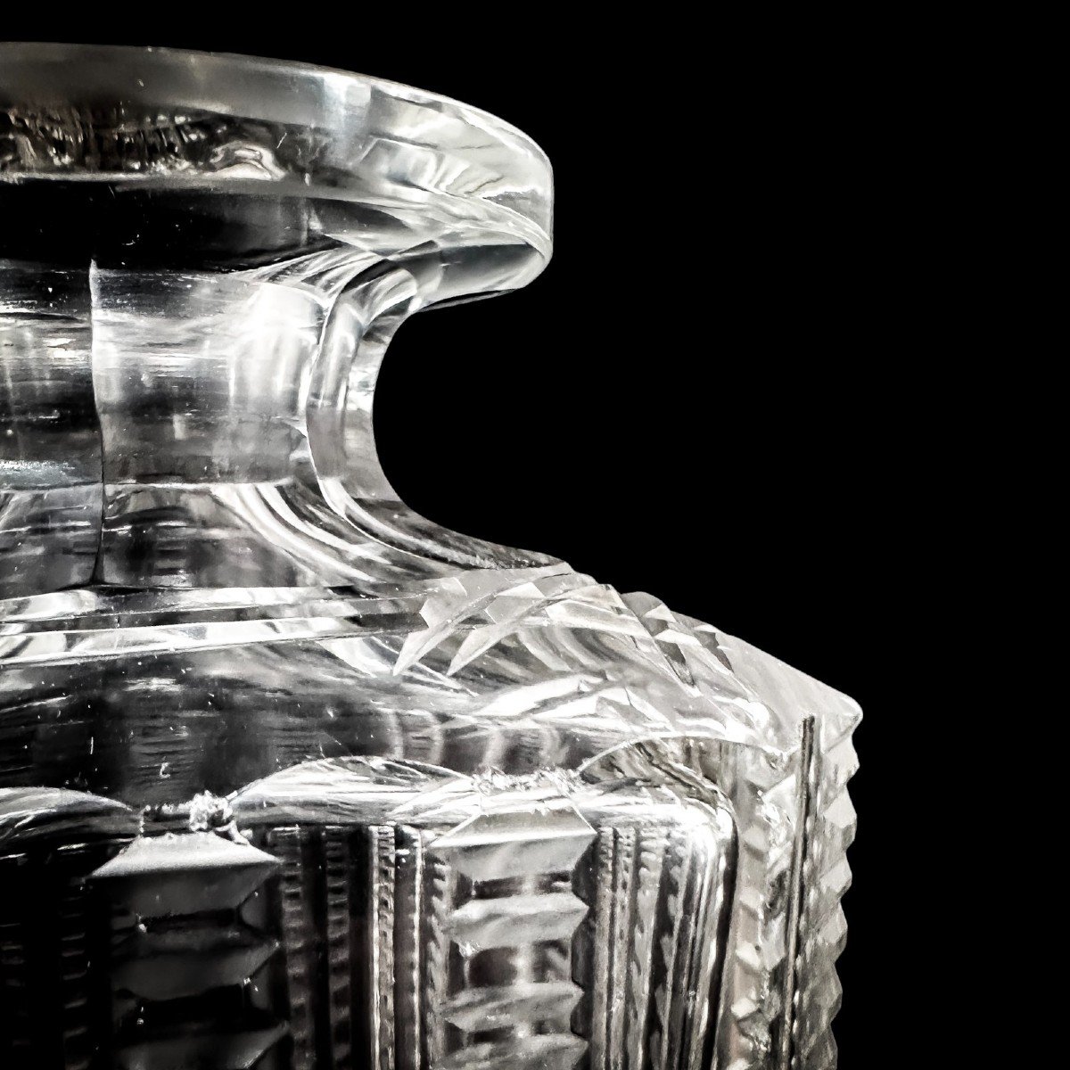 Carafe édouardienne En Verre Taillé Avec étiquette « Whisky » En Argent-photo-8