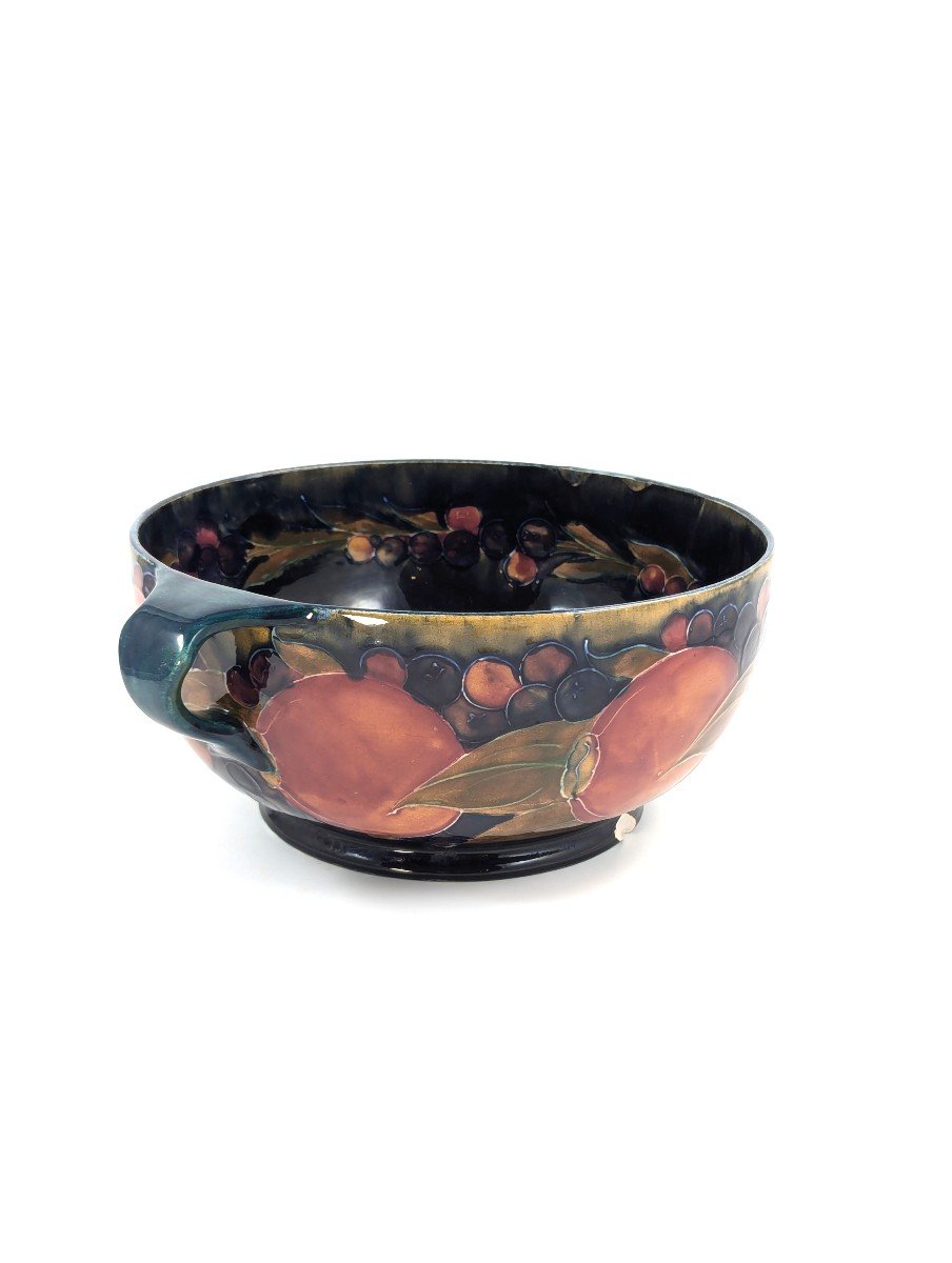 William Moorcroft Antique Twin Handled Bowl With Pomegranate Pattern, C. 1916.-photo-3