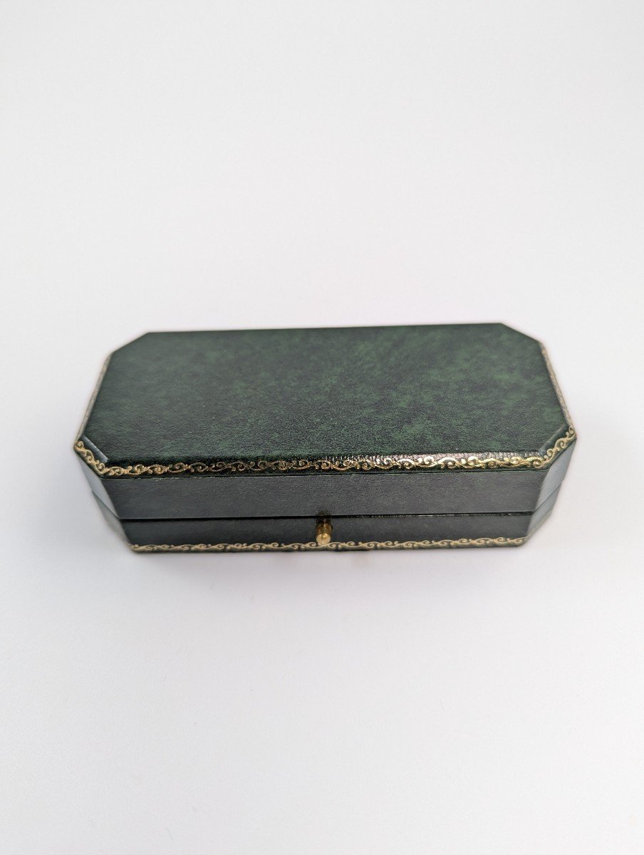 Broche Russe En Argent Doré Avec Topaze Fumée-photo-8
