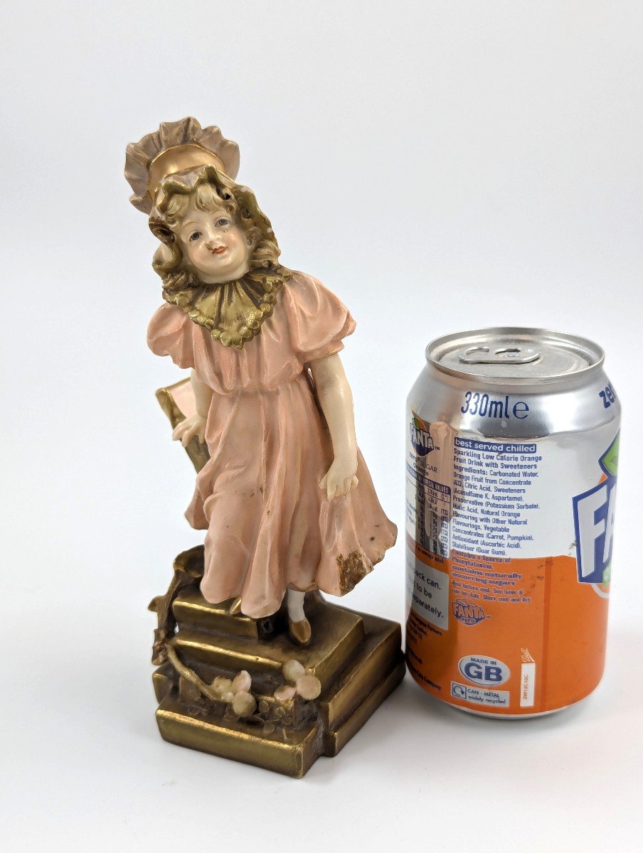 Antique Porcelain Figurine/vase Planter By Ernst Wahliss, Teplitz-turn, Austria, C. 1897-photo-5