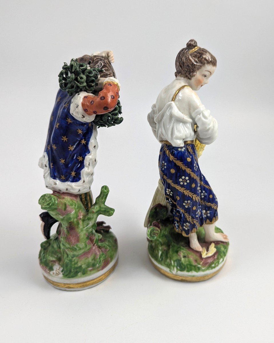Figurines En Porcelaine - Saisons Allégoriques, Chelsea-Derby, Vers 1770-photo-1