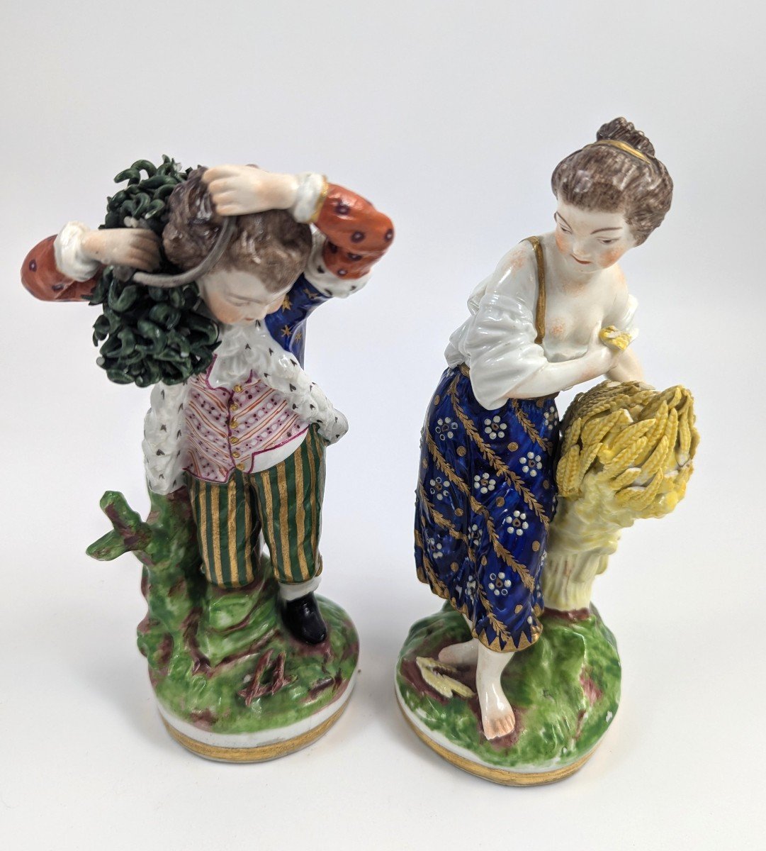 Figurines En Porcelaine - Saisons Allégoriques, Chelsea-Derby, Vers 1770-photo-3