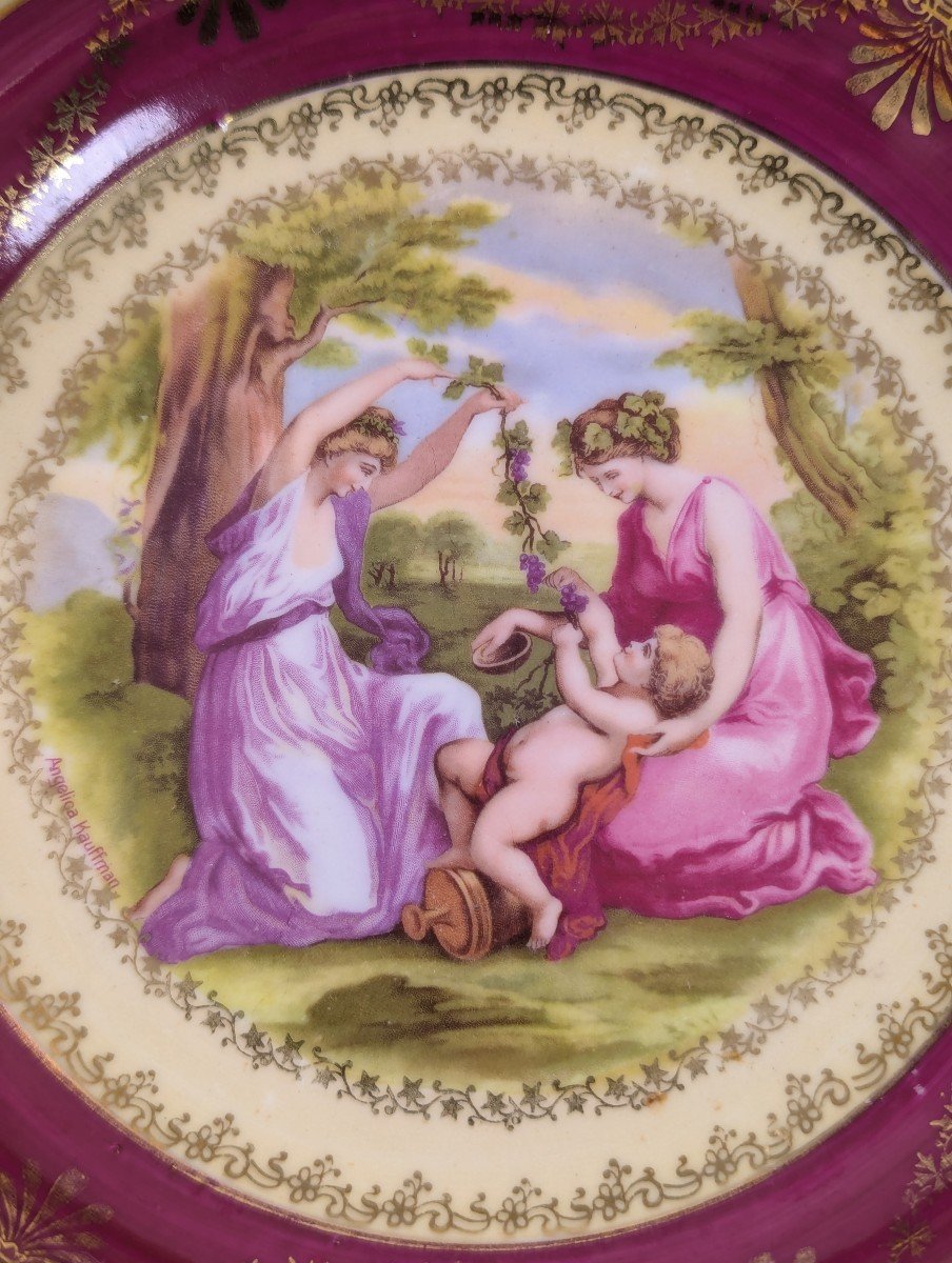 Assiette Ancienne En Porcelaine, Beyer Et Bock, Volkstedt - Rudolstadt, Vers 1905.-photo-3