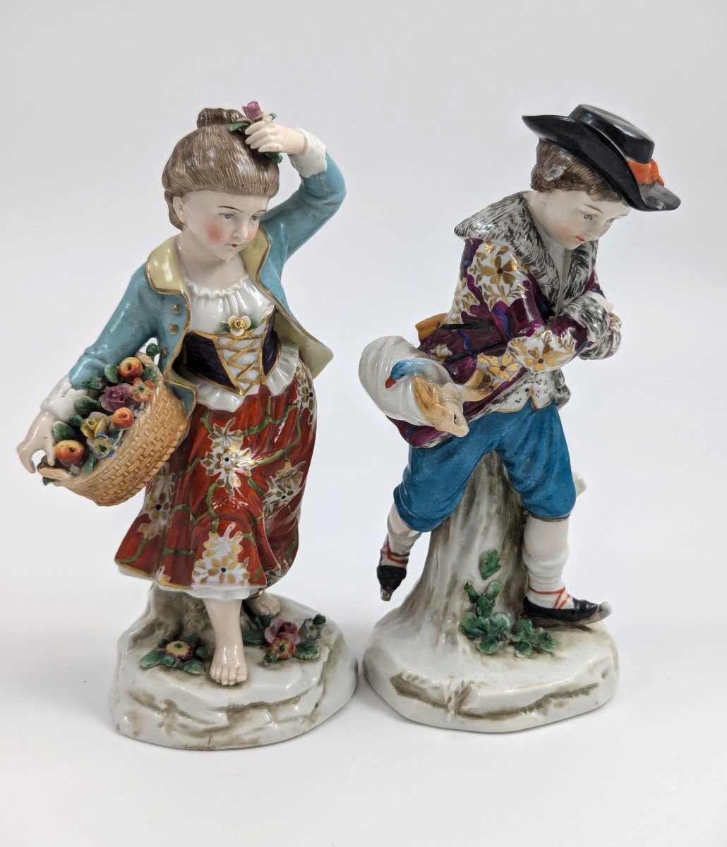 Antique Porcelain Figurines From The "seasons" Series, Samson, 19th Century-photo-2