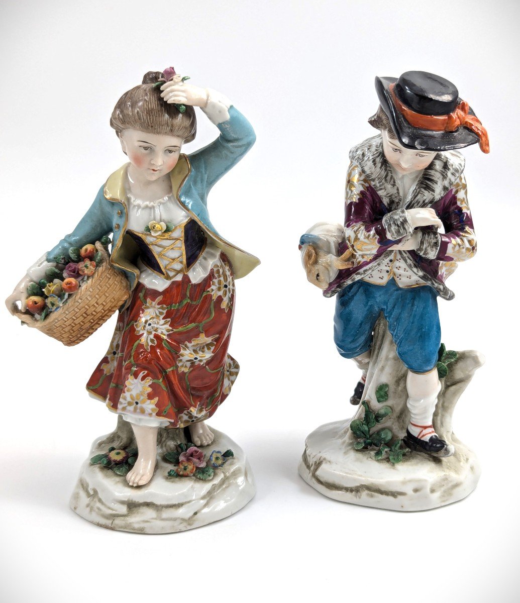 Antique Porcelain Figurines From The "seasons" Series, Samson, 19th Century