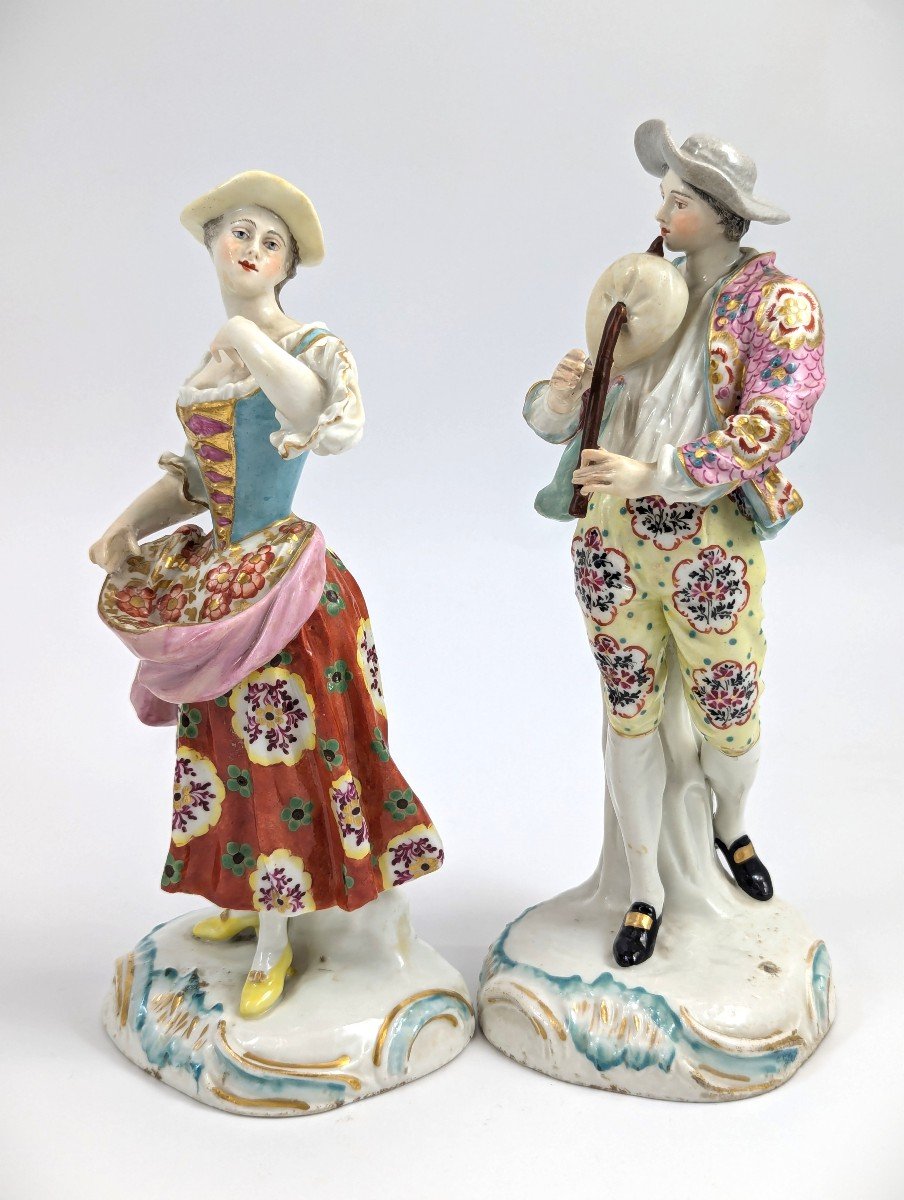 Figurines Anciennes En Porcelaine De Chelsea, Vers 1760-photo-2