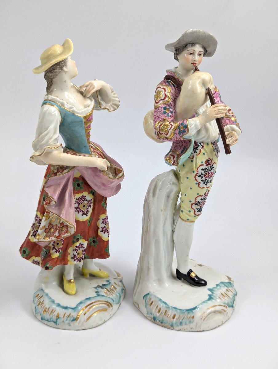 Figurines Anciennes En Porcelaine De Chelsea, Vers 1760-photo-2