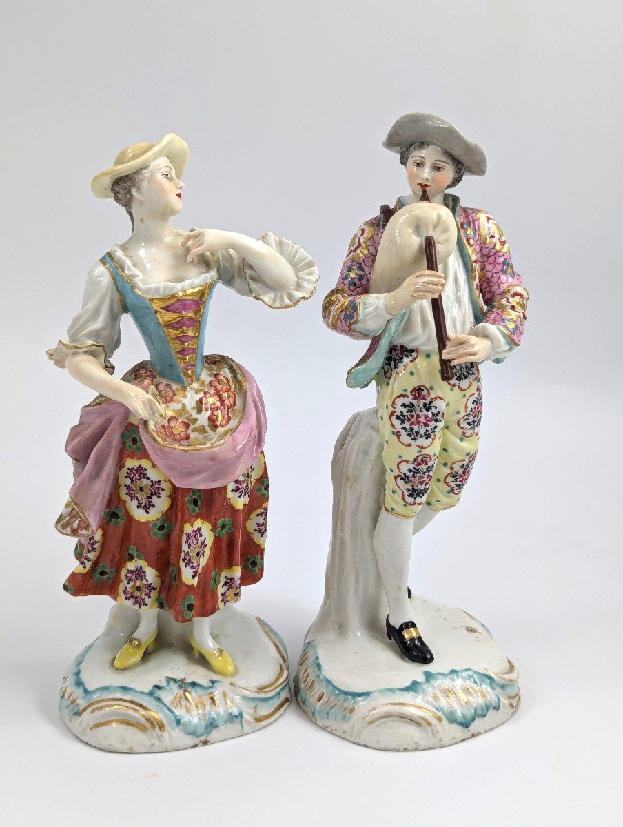 Figurines Anciennes En Porcelaine De Chelsea, Vers 1760-photo-3