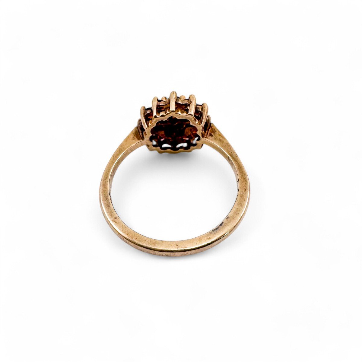 Bague Vintage Des Années 1970 En Or Jaune 9ct, Ornée d'Une Marguerite Florale. -photo-1
