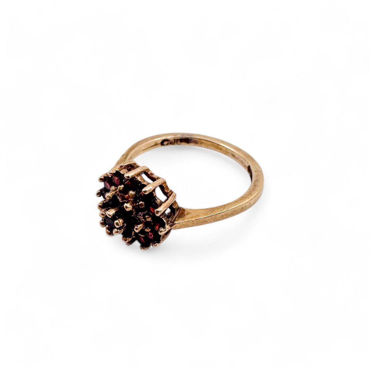 Bague Vintage Des Années 1970 En Or Jaune 9ct, Ornée d'Une Marguerite Florale. -photo-2