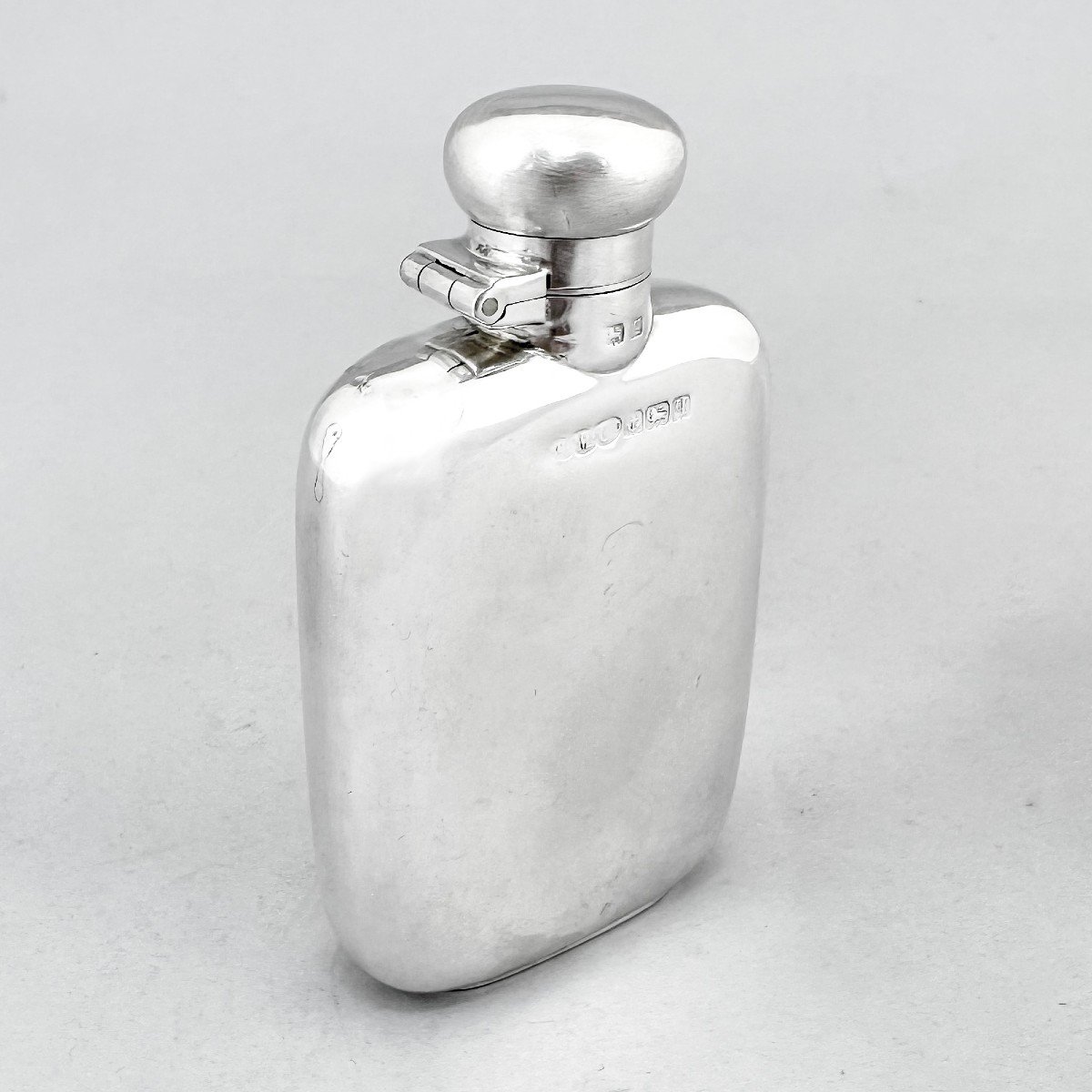 Flasque à Whisky Miniature En Argent Sterling 60 Ml / 2 Oz-photo-2
