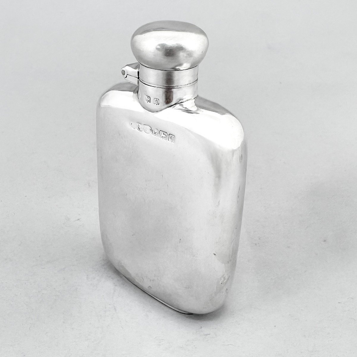 Flasque à Whisky Miniature En Argent Sterling 60 Ml / 2 Oz-photo-3