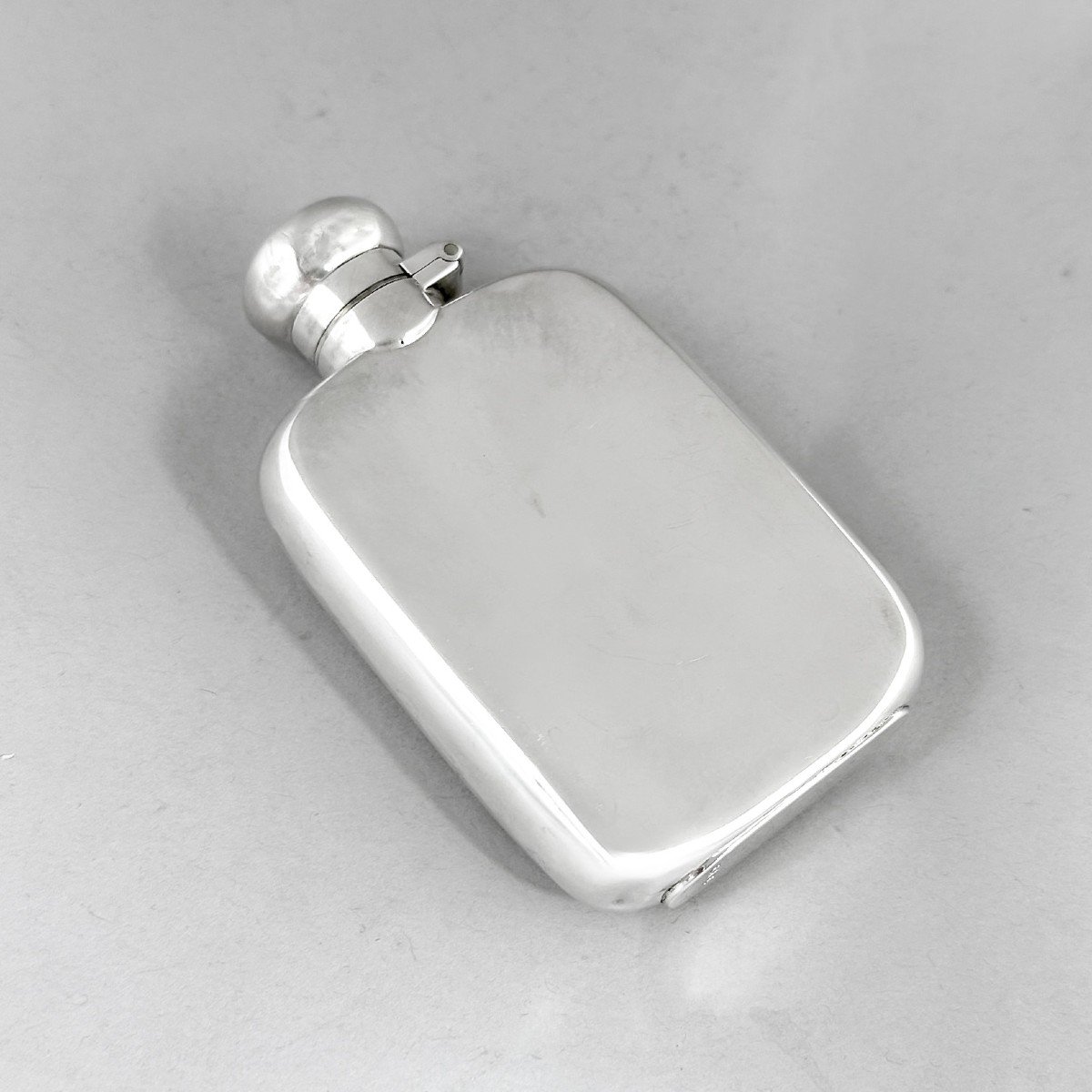 Flasque à Whisky Miniature En Argent Sterling 60 Ml / 2 Oz-photo-4