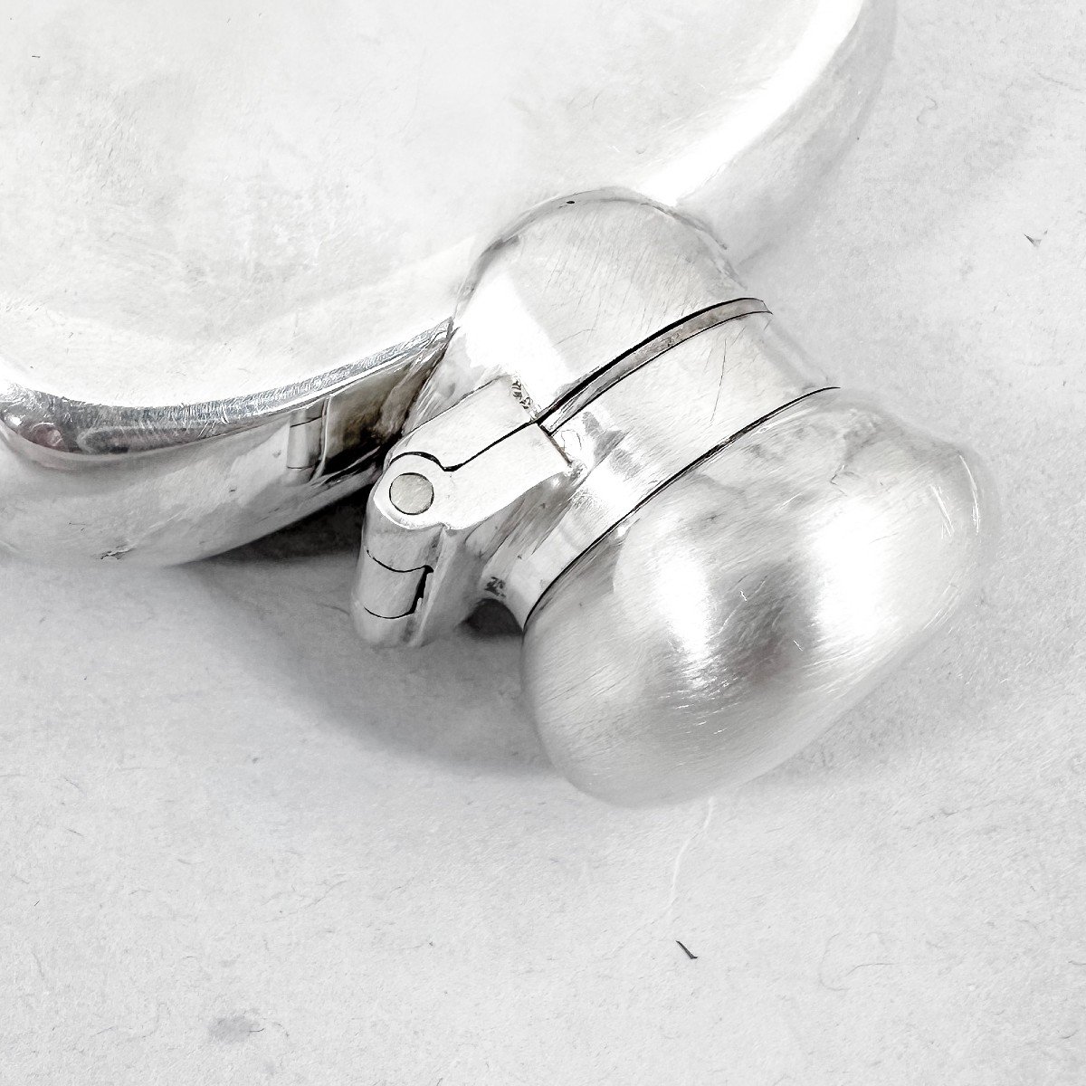 Flasque à Whisky Miniature En Argent Sterling 60 Ml / 2 Oz-photo-5