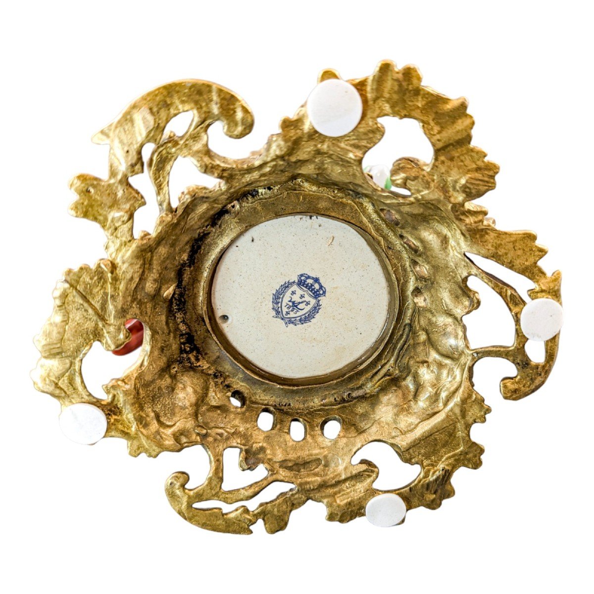 Paire De Chandeliers à Perroquet Figuratif En Porcelaine d'Orfèvrerie De Style Louis XV -photo-7