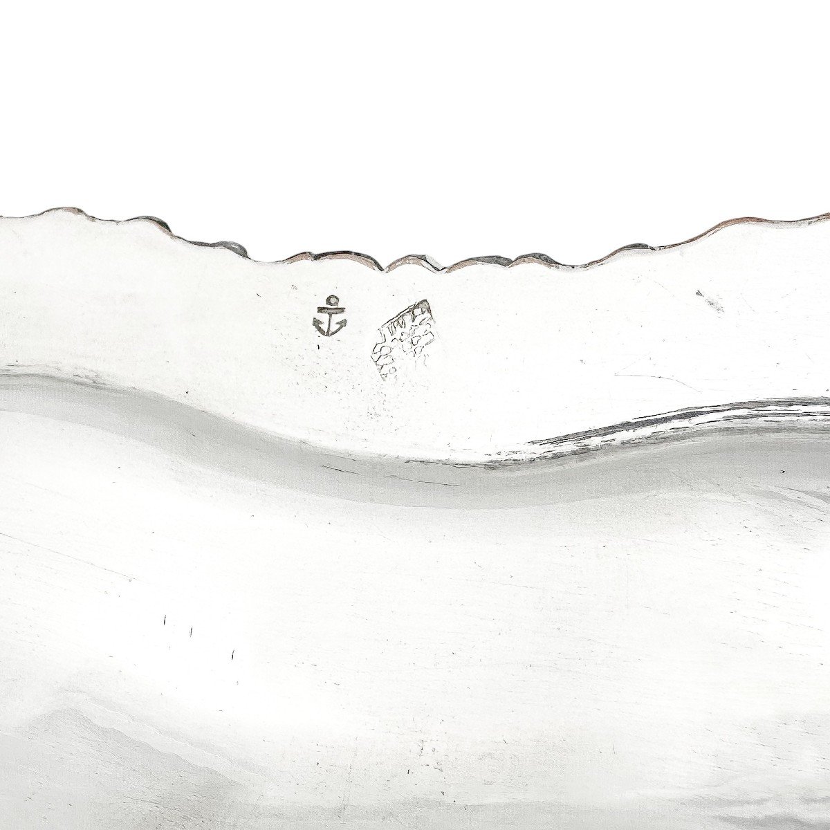 George III Old Sheffield Plate Large Fluted Basket With Sterling Aristocratic Stag Family Crest-photo-5