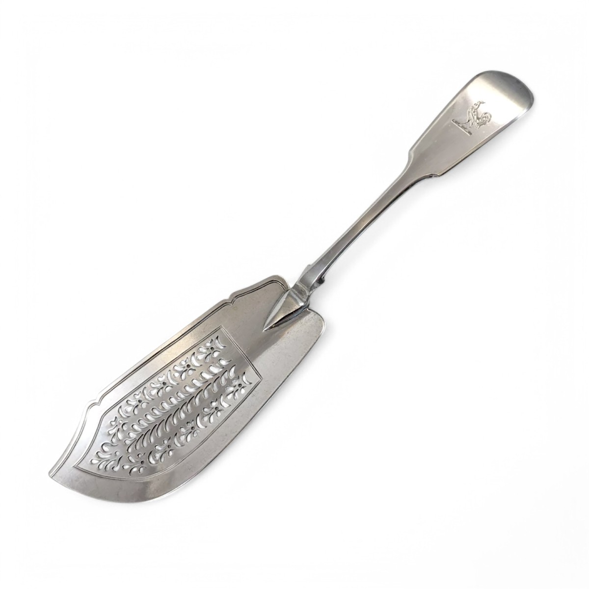 Pelle à Poisson en Argent Massif Anglais Fiddle Thread, William Chawner II, Londres, 1830